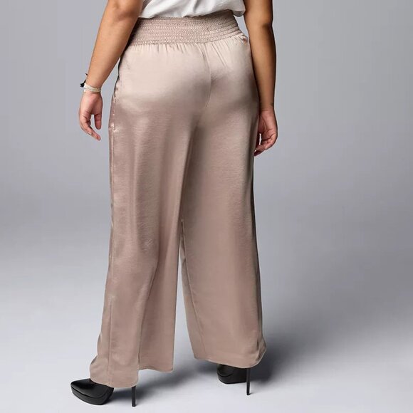 *NWT* Simply Vera Wang Wide Leg satin trousers - Picture 14 of 15